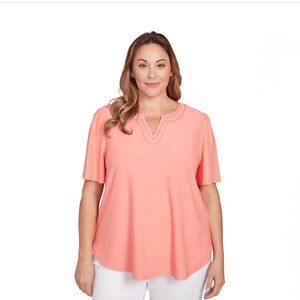 Plus Size Scoop/ V Neck Texture Solid Knit Top With Short Ruffle Sleeves